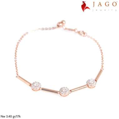 Jago Jewelry Gelang Emas Raisel - Perhiasan Emas 17K-W
