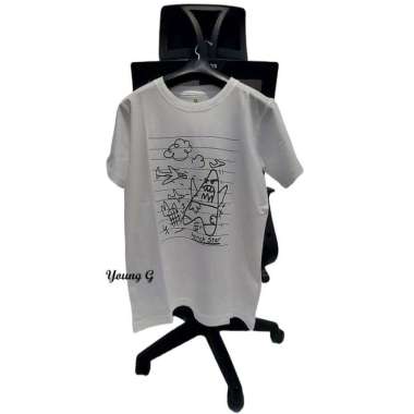 YOUNG G KAOS | Tanda Tangan PATRICK STAR - Regular Fit S Putih