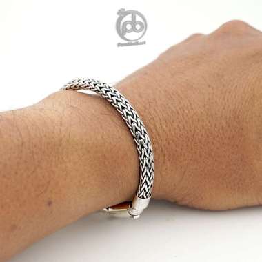 Gelang Rantai Pria Perak Bali 925 Asli Tulang Naga Drago 22 CM
