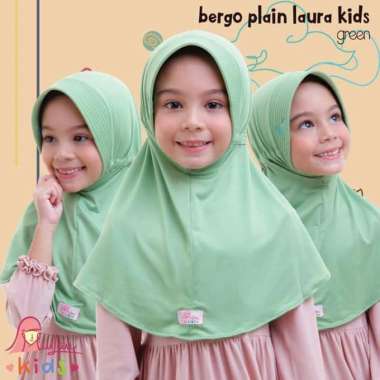Jilbab anak (2-6th) Miulan BPL kids M kerudung anak 30 warna Semua Ukuran Green
