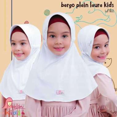 Jilbab anak (2-6th) Miulan BPL kids M kerudung anak 30 warna Semua Ukuran White