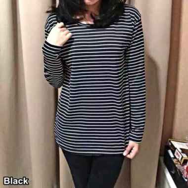 Jual Baju Kaos Lengan Panjang Hitam Putih Terbaru - Harga