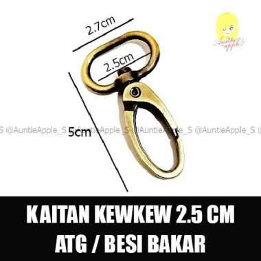 (NIKEL/ATG) KAITAN TAS 2CM/CANTELAN STRAP BAG/KEW KEW/LOBSTER/STAINLES ATG(BESI BAKAR)
