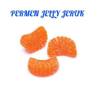 Permen Jelly Jeruk / Permen Jeli Kiloan / Orange Jelly Candy 500 Gram