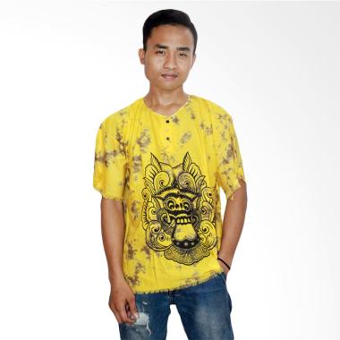Jual Batik Alhadi Bali Batik Kaos Pria - Kuning [KPT001-07