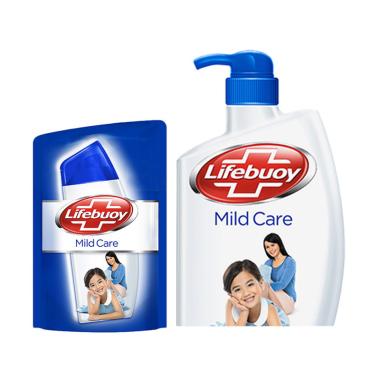 Jual Paket Hemat Sabun Mandi Lifebuoy: Mildcare Pump 500ml