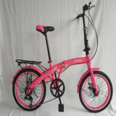 Evergreen Sepeda Lipat [20 Inch] Pink