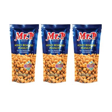 Jual MR. P Kacang Panggang Rasa Madu [80 g/3 pcs] - Biru Online