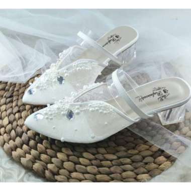 Jual Sepatu Pengantin Wanita Terbaru Sandal Ruby Putih Sandal Wanita