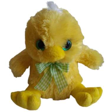 HEAVEN Boneka Bebek Duduk Pita Jambul, Cute Sitting Baby Duck Ukuran M