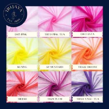 Trijaya Kain Tile Halus / Lembut / Lemas Tulle Soft Mesh Polos Per Meter