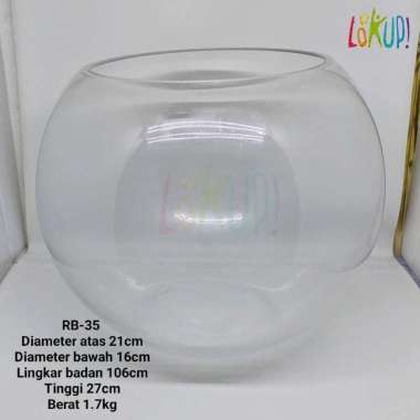 JUMBO AQUARIUM BULAT/FISH BOWL /FISH BALL/Pot Tanaman Air Hidroponik Hias/Tempat Ikan /vas bunga hia