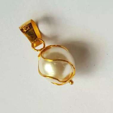 Best Seller Liontin Mutiara Pengikat Emas Asli 0.5gr
