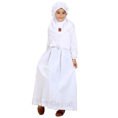 Baju Gamis Putih Anak Perempuan - Jilbab Gucci