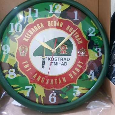 Jam dinding Kostrad Loreng | Jam dinding logo | Jam dinding army