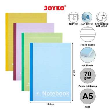 Jual Joyko NB-720 Buku Catatan Bergaris Spiral Ruled Notebook di Seller