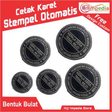 Cetak Karet Stempel Otomatis | Cetak Karet Stempel Warma Flash Bentuk Bulat Ukuran 20x20mm