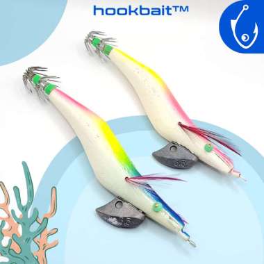 Umpan Pancing Cumi EGI Casting Cumi Squid Jig Cumi Kayu Wood Menyala Nyala Glow In The Dark Premium 