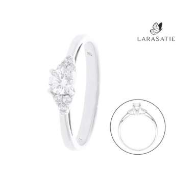 Larasatie - Perhiasan Cincin Emas Putih 18K - Calla 18