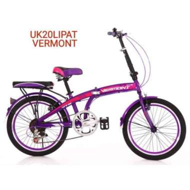 Sepeda Lipat Warna Merah Maroon - SEPEDAMUR