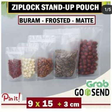 Standing Pouch 9x15cm Ziplock kemasan kopi plastik (FULL BURAM - FROST