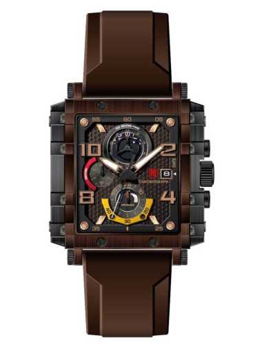 Jam Tangan Pria T5 Original Tali Rubber Tanggal dan Chrono Aktif Fashion Watch Free box dan Garansi 