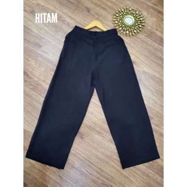 KULOT LINEN KRINKLE / Kulot Polos Wanita Bahan Linen Crinkle / Celana Polos Hyget Wanita / Kulot Lin
