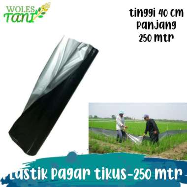 Plastik Pagar Tikus Hitam Perak Panjang 250 Meter Multicolor