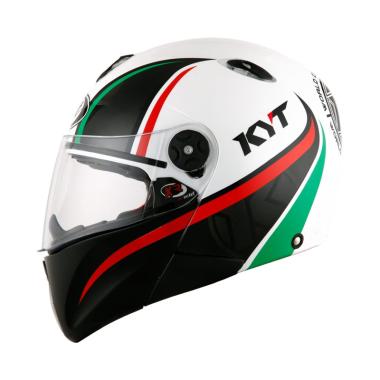 Jual KYT  X  Rocket  Retro 2 Helm  Full Face White Black 