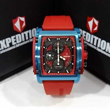 EXPEDITION EXP 6798 E6798MCR RUBBER BLACK JAM TANGAN PRIA ORIGINAL ORI RED BLUE