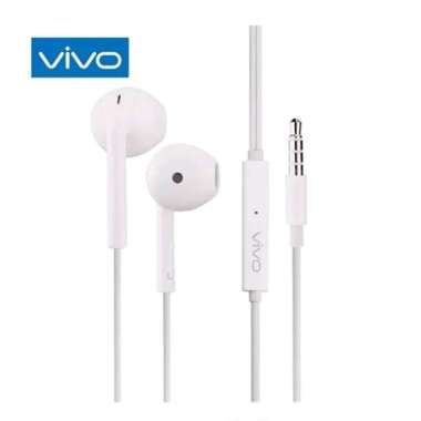 HANDSFREE HEADSET EARPHONE VIVO V5 V7 PLUS Y53 ORIGINAL PUTIH