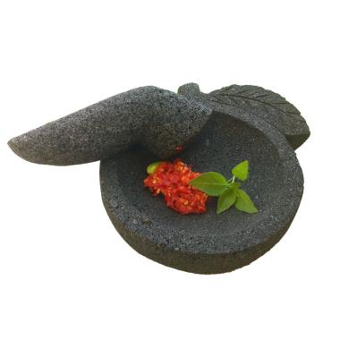 Jual Mandiri Stone Batu Lava Motif Buah Jeruk Cobek dan