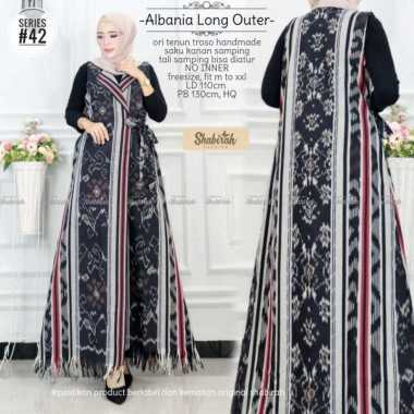 ALBANIA Long Outer Etnic Tenun Troso  ORI SHABIRAH CARDIGAN OUTER ROANA RUFFLE OUTER MAEZULA B