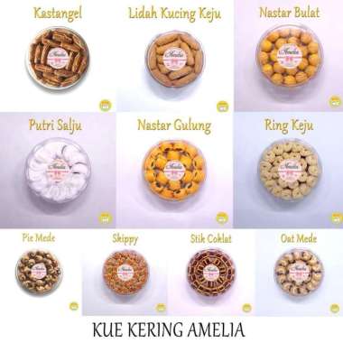 Kue Kering Amelia Aneka Rasa Kemasan Toples Bulat Cookies Asli Lampung Stik Coklat