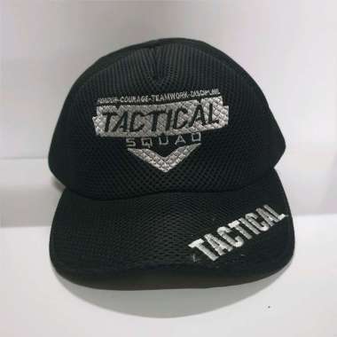 Topi jaring Tactical Biru Dongker | Topi jala Logo | Topi jaring pria | topi pria dewasa