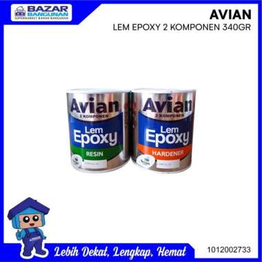 LEM EPOXY SERBAGUNA KAYU BESI KACA AVIAN LEM 2 KOMPONEN RESIN HARDENER Multicolor