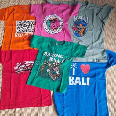 Baju kaos atasan anak cowok khas bali S Merah