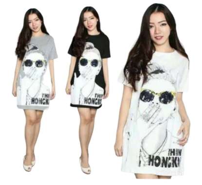 Fashion Wanita Murah Dress Hongkong Model Baru Kekinian Peach