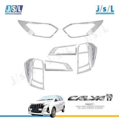 PAKET Garnis Depan Belakang Toyota Calya 2019 JSL Chrome