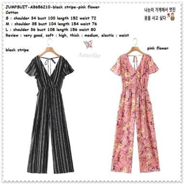 AB656210 Jumpsuit Jumsuit Celana Panjang Kulot Maxi Wanita Korea