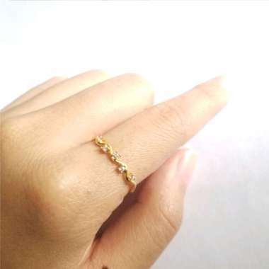 cincin listring zig zag hadiah ultah cincin korea cincin segi enam emas asli