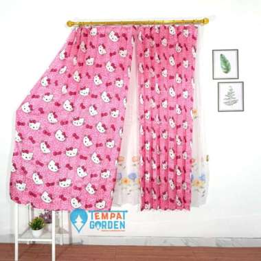 Gorden Local, Gorden Jendela, Gorden Pintu Motif Hello Kitty