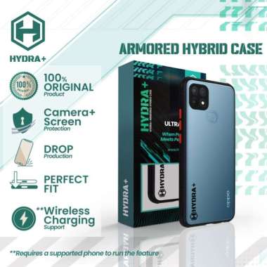 HYDRA+ OPPO A15 Armored Hybrid Case - Casing Hardcase Soft