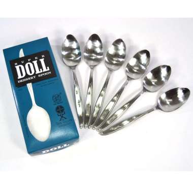 Super Doll Dessert / Dinner Spoon 12 Pcs / 2 Pack / 1 Lusin / Sendok Makan