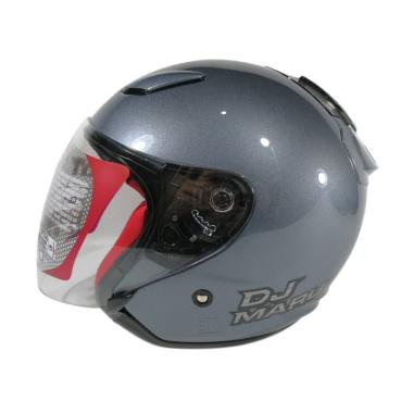 Jual KYT DJ Maru Helm Half Face  Grey Online  Harga u0026 Kualitas Terjamin  Blibli.com