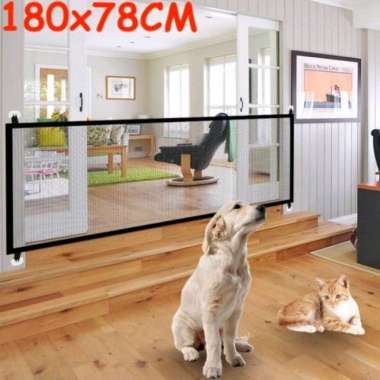 Pintu Jaring Penghalang Pagar Hewan Kucing Anjing Magic Gate