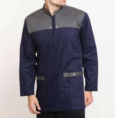 Jual Kemeja Pria Kerah Shanghai Lengan Panjang Kekinian Terbaru - Harga