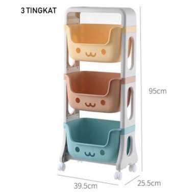 Jual Lemari Penyimpanan Barang Rak Susun Mainan Anak Tempat Simpan 3