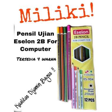 Jual Pensil 2B Plus Penghapus Rautan 3In1 / 1 Buah Pensil 3In1 Eselon
