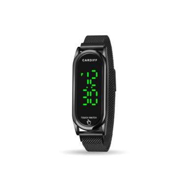 CARDIFF LED 1697 Jam Tangan Digital UNISEX Titanium
